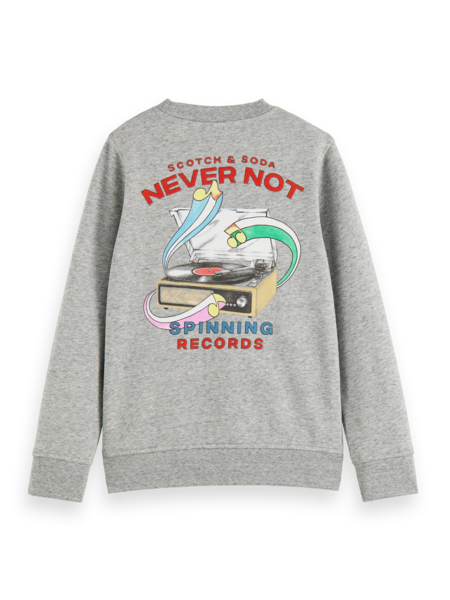 Collegegenser med trykk på ryggen